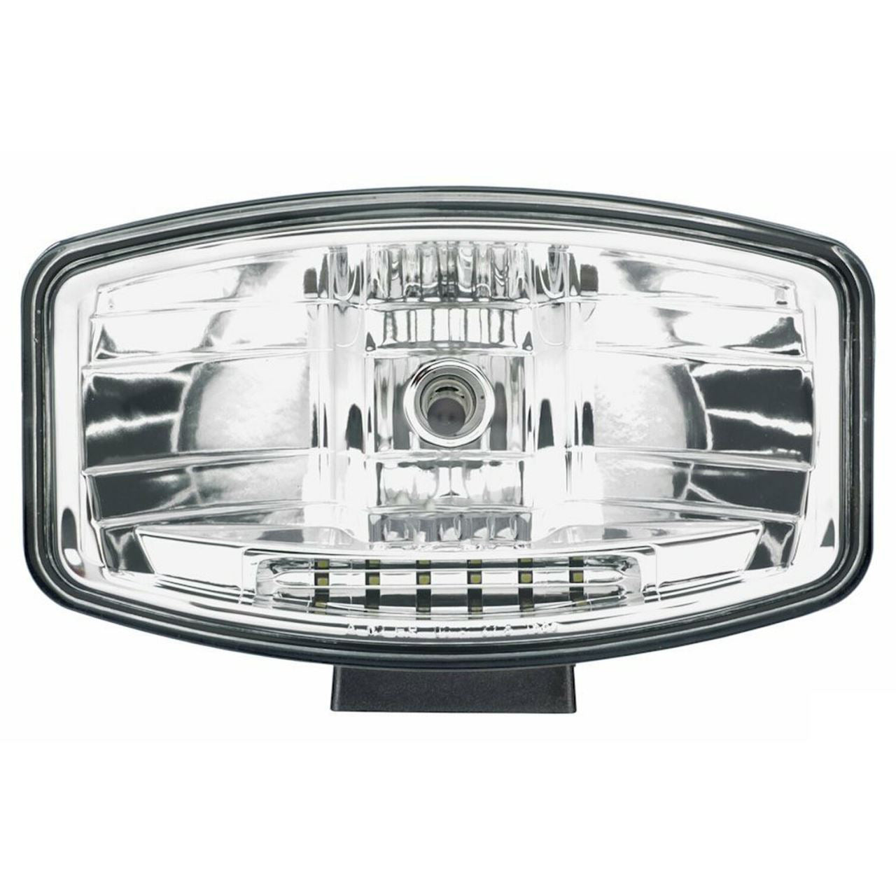 Един 1 Брой Халоген, Фар, 265mm X 161mm, 12V 24V, Крушка H7 + 6 LED Диода, E-Mark, За Камион, Трактор, Багер, Земеделски Машини и др.