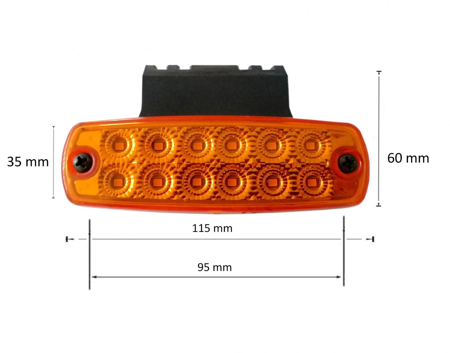12 LED Аварийна Лампа За Пътна Помощ, Жълта Блиц Светлина, Мигаща, Оранжев, Със Стойка, Водоустойчив, 12V-24V
