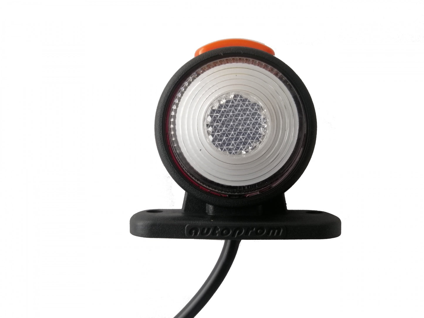 Комплект от 2 броя LED светодиодни габарити, токоси, рогче 24V с три светлини бяла,жълта,червена Неон Ефект за ремаркета, платформи, камиони и др.