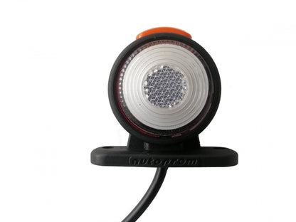 Комплект от 2 броя LED светодиодни габарити, токоси, рогче 24V с три светлини бяла,жълта,червена Неон Ефект за ремаркета, платформи, камиони и др.
