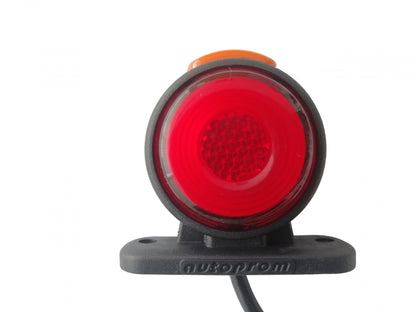 Комплект от 2 броя LED светодиодни габарити, токоси, рогче 24V с три светлини бяла,жълта,червена Неон Ефект за ремаркета, платформи, камиони и др.