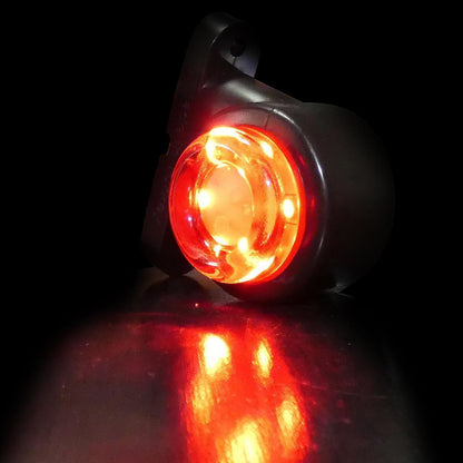 Комплект от 2 броя Въртящи се LED Светодиодни Габарити Токоси Рогче Рогчета 12-24V Червено-Бяло За Ремаркета Платформи Камиони Каравани и др.