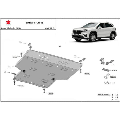 Метална кора под двигател, скоростна кутия за SUZUKI SX4 S-Cross от 2021