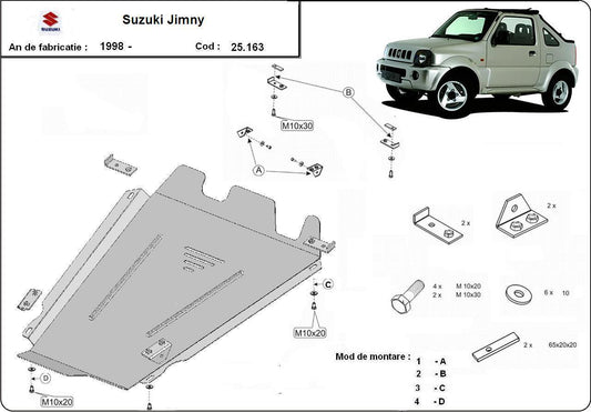 Метална кора под скоростна кутия сled 2003 SUZUKI JIMNY (JB23/JB33/JB43/JB53) от 1998