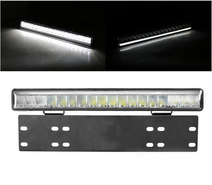 15" (38см) LED BAR 55W 4800lm 6000K 12V/24V две функции - ДНЕВНИ и ДЪЛГИ светлини със стойка за номер