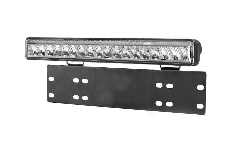 15" (38см) LED BAR 55W 4800lm 6000K 12V/24V две функции - ДНЕВНИ и ДЪЛГИ светлини със стойка за номер