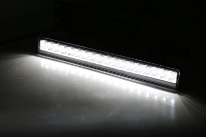 15" (38см) LED BAR 55W 4800lm 6000K 12V/24V две функции - ДНЕВНИ и ДЪЛГИ светлини със стойка за номер