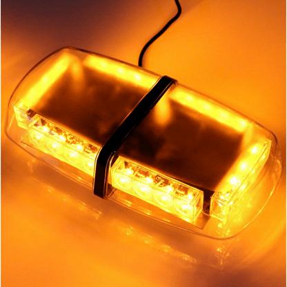 Оранжева аварийна лампа с магнит 31см 24W 12/24V led аварийна сигнална блиц лампа маяк за пътна помощ