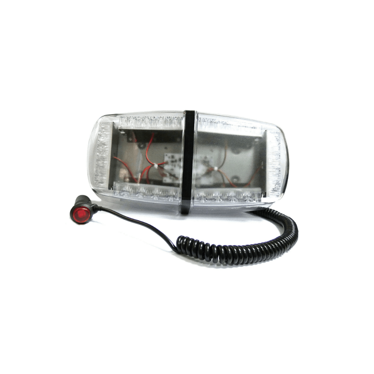 Оранжева аварийна лампа с магнит 31см 24W 12/24V led аварийна сигнална блиц лампа маяк за пътна помощ /бяло стъкло/