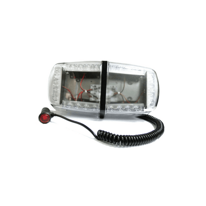 Оранжева аварийна лампа с магнит 31см 24W 12/24V led аварийна сигнална блиц лампа маяк за пътна помощ /бяло стъкло/