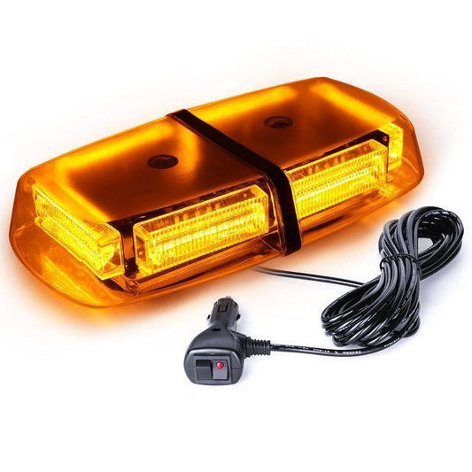 Оранжева аварийна лампа с магнит 31см 24W 12/24V led аварийна сигнална блиц лампа маяк за пътна помощ