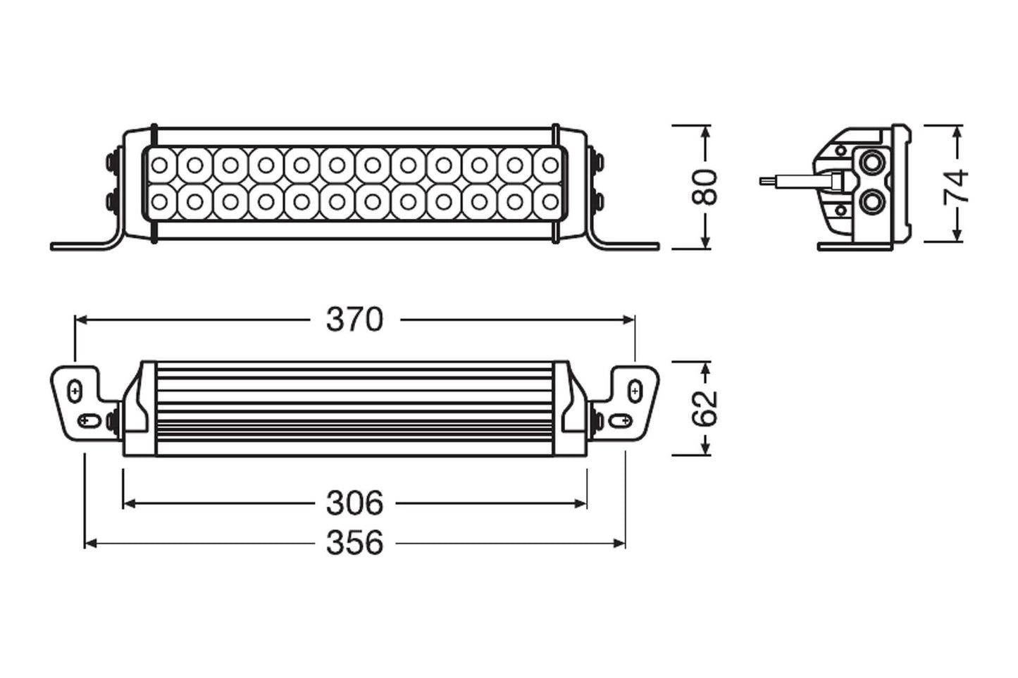 OSRAM ON-ROAD LIGHTBAR VX250-CB LED БАР 306X62X80MM, 6000K, 2100LM, 36W, 12/24V, IP67, E-MARK E4