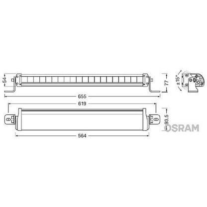 OSRAM LEDriving ON-ROAD LIGHTBAR FX500-CB SM LED BAR 70W 655x94x77mm led лайт бар