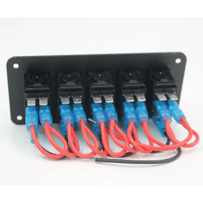 Панел/табло с 5 бутона ON/OFF - универсален, за вграждане 12V - 24V