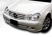 Решетка за Mercedes C203 Coupe (2000-2007) - 4 ребра хром