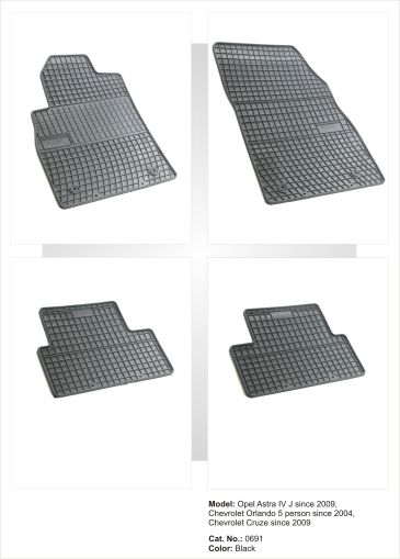 Гумени стелки за OPEL Astra J (2009-2015) / CHEVROLET Cruze (2009-2016) / Orlando (2009-2018), марка Frogum
