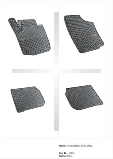 Гумени стелки за  SEAT Toledo IV (2012-2018) / SKODA Rapid (2012-2019)