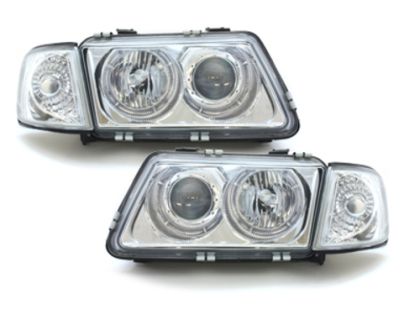Кристални фарове Angel Eyes AUDI A3 (96-00) - хром