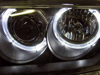 Кристални фарове за BMW E36 Angel Eyes (1991-2000) 4d sedan - хром