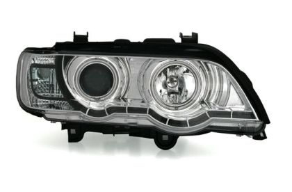 Кристални фарове Dayline & Angel Eyes BMW X5 (99-03) - хром