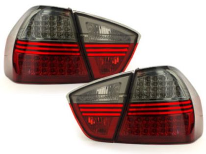 Кристални стопове с диодни мигачи BMW E90 седан (2005-2008) - опушени