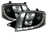 Кристални фарове за Audi TT Dayline (1998-2005) - черни
