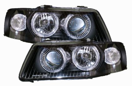 Кристални фарове Angel Eyes AUDI A3 (2003-2008) - черни
