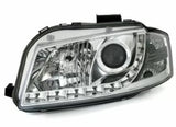 Кристални фарове DAYLINE AUDI A3 (2003-2008) - хром