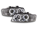 Кристални фарове Angel Eyes AUDI A4 (2001-2004) - хром