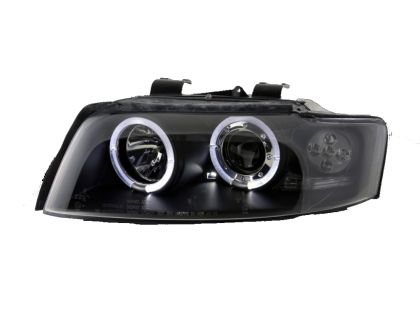 Кристални фарове Angel Eyes AUDI A4 (2001-2004) - черни