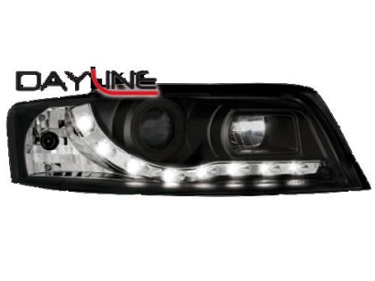 Кристални фарове DAYLINE AUDI A4 (2001-2004) - черни