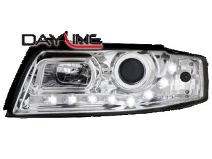 Кристални фарове DAYLINE AUDI A4 (2001-2004) - хром