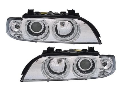 Кристални фарове Angel Eyes BMW E39 (95-00) - хром