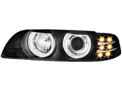 Кристални фарове Angel Eyes BMW E39 (95-00) - черни