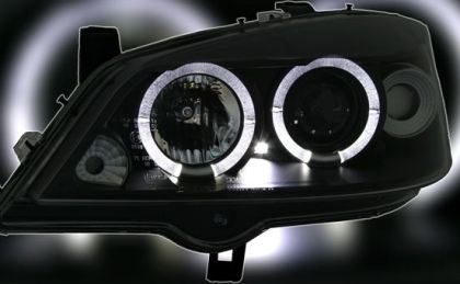 Кристални фарове OPEL ASTRA G (98-04) - черни