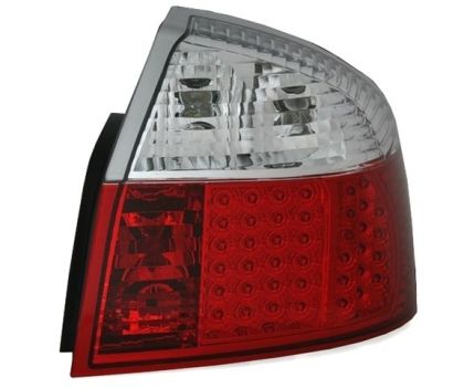 Диодни стопове AUDI A4 (01-04) - червени / хром
