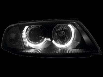 Кристални фарове  Angel Eyes VW PASSAT  B5.5 (01-05)  - черни