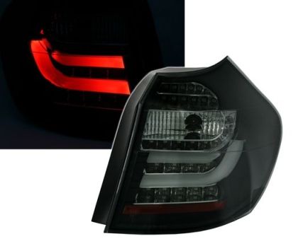 Диодни стопове със светловоди BMW E87 (2004-2007) - черни