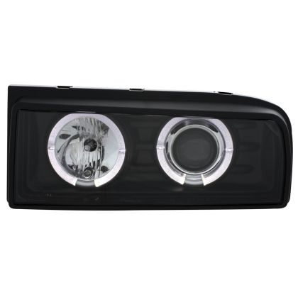 Кристални фарове с CCFL Angel Eyes VW CORRADO - черни