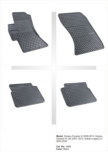 Гумени стелки за SUBARU Forester (2008-2013) / Impreza (2007-2011) / Legacy, Outback (2003-2009), марка Frogum