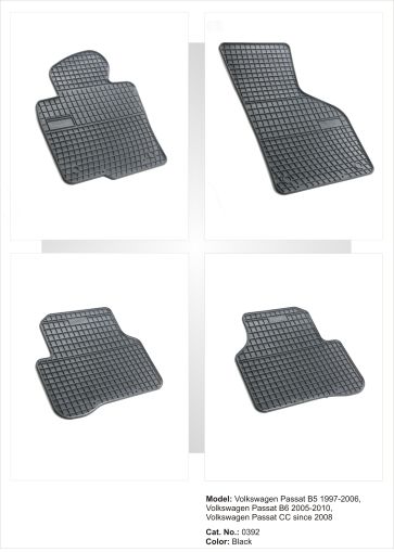Гумени стелки за VW Passat B5 / B5.5 (1996-2005)