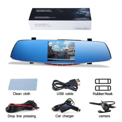 Видеорегистратор 1080 FULL HD с 5" LCD дисплей, камера за задно виждане и G-Sensor