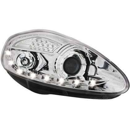 Кристални фарове FIAT Grande PUNTO (2005-2008) - хром