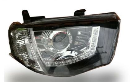 Кристални фарове Mitsubishi L200 (2006-2010) - черни