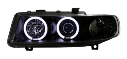 Кристални фарове Angel Eyes SEAT LEON / TOLEDO (1999-2004)- черни