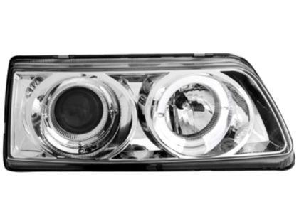 Кристални фарове ANGEL EYES CRX (88-89) с 1 ринг и лупа - хром