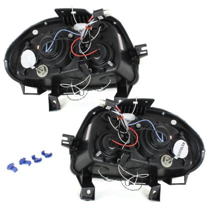 Кристални фарове ANGEL EYES RENAULT CLIO 2 (98-01) - черни