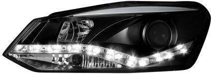 Кристални фарове VW POLO 6R (2009+) - черни