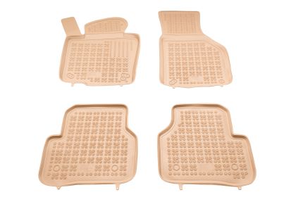 Гумени стелки за VW Passat B6 / B7 (2005-2014) / Tiguan (2007-2016) / Jetta (2010-2018) - тип леген бежови