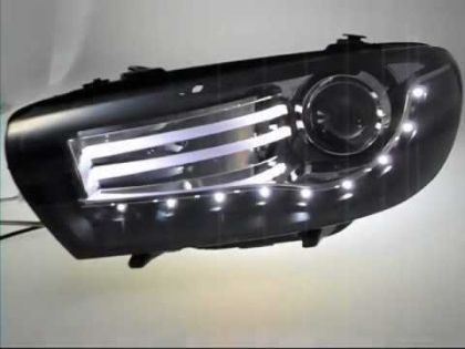 Кристални фарове с диоди VW SCIROCCO (2008-2014) - черни